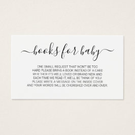 Minimale aanvraag voor een script voor Baby shower Visitekaartje