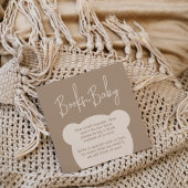 Minimale aanvraag voor eenvoudig beer Baby shower  Informatiekaartje