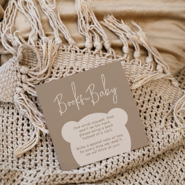 Minimale aanvraag voor eenvoudig beer Baby shower  Informatiekaartje