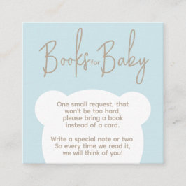 Minimale aanvraag voor eenvoudig beer Baby shower  Informatiekaartje