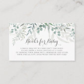 Minimale aanvraag voor Eucalyptus Baby shower Book Informatiekaartje (Voorkant)
