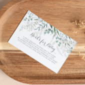 Minimale aanvraag voor Eucalyptus Baby shower Book Informatiekaartje