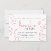 Minimale aanvraag voor het Baby shower van het roz Kaart (Voorkant)