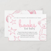 Minimale aanvraag voor het Baby shower van het roz Kaart (Voorkant / Achterkant)