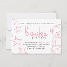 Minimale aanvraag voor het Baby shower van het roz Kaart