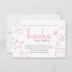 Minimale aanvraag voor het Baby shower van het roz Kaart