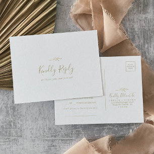 Minimale aanvraag voor RSVP-Briefkaart voor Leaf G Uitnodiging Briefkaart