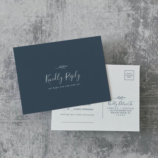 Minimale aanvraag voor RSVP-Briefkaart voor leiste Uitnodiging Briefkaart