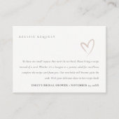 Minimale aanvraag voor Vrijgezellenfeest met bloos Informatiekaartje (Voorkant)