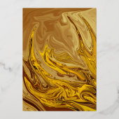 Minimale Aarde Tone Terracotta Artsy Wedding Gold Folie Uitnodiging (Achterkant)