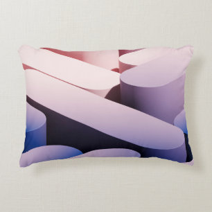 Minimale abstracte achtergrond. Blauw en roze Accent Kussen