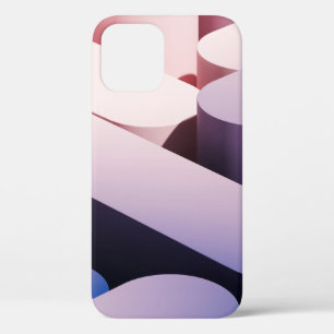 Minimale abstracte achtergrond. Blauw en roze Case-Mate iPhone Case