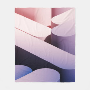 Minimale abstracte achtergrond. Blauw en roze Fleece Deken