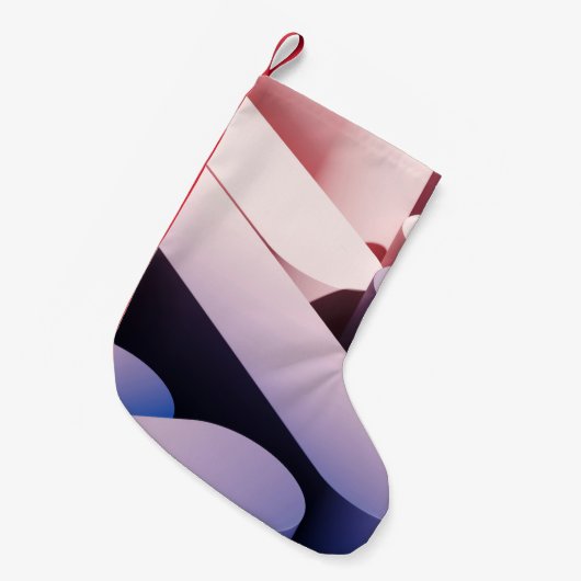 Minimale abstracte achtergrond. Blauw en roze Kleine Kerstsok (Voorkant (Hangend))