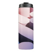 Minimale abstracte achtergrond. Blauw en roze Thermosbeker (Voorkant)