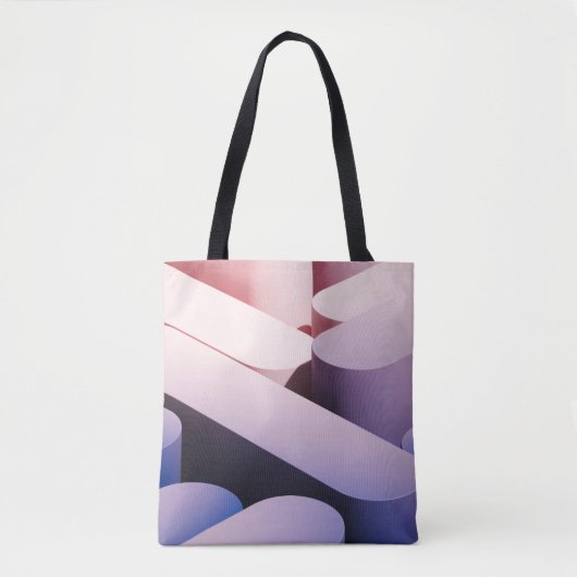 Minimale abstracte achtergrond. Blauw en roze Tote Bag (Voorkant)
