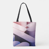 Minimale abstracte achtergrond. Blauw en roze Tote Bag (Achterkant)
