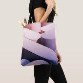 Minimale abstracte achtergrond. Blauw en roze Tote Bag (Dichtbij)
