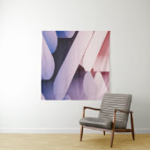 Minimale abstracte achtergrond. Blauw en roze Wandkleed (In Situ (horizontaal))