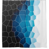 Minimale Abstracte Art Blue Cells Douchegordijn (Voorkant)