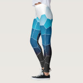 Minimale Abstracte Art Blue Cells Leggings (Links)