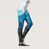 Minimale Abstracte Art Blue Cells Leggings (Rechts)