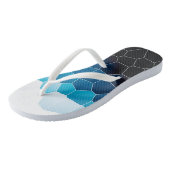 Minimale Abstracte Art Blue Cells Teenslippers (Schuin)