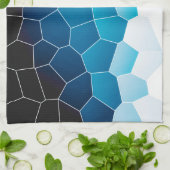 Minimale Abstracte Art Blue Cells Theedoek (Gevouwen)