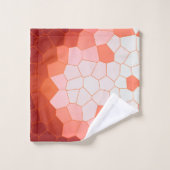 Minimale Abstracte Art Coral Red Cells Bad Handdoek (Wasdoekje)