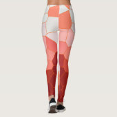 Minimale Abstracte Art Coral Red Cells Leggings (Achterkant)