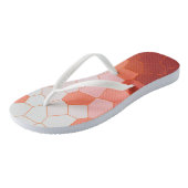 Minimale Abstracte Art Coral Red Cells Teenslippers (Schuin)