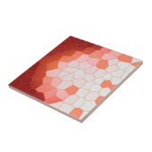 Minimale Abstracte Art Coral Red Cells Tegeltje (Zijkant)