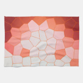 Minimale Abstracte Art Coral Red Cells Theedoek (Horizontaal)