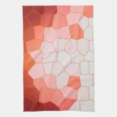 Minimale Abstracte Art Coral Red Cells Theedoek (Verticaal)