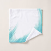 Minimale Abstracte blauwe golven penseel | Bad Handdoek (Wasdoekje)