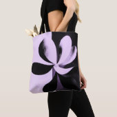 Minimale Abstracte Bloem Tote Tas (Dichtbij)