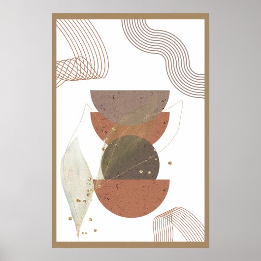 Minimale Abstracte Boho Geometric Poster (Voorkant)