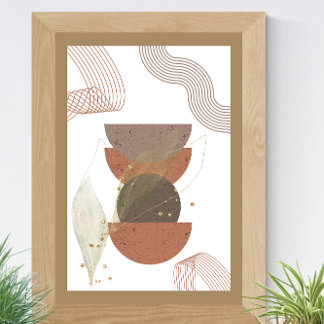Minimale Abstracte Boho Geometric Poster