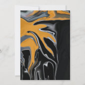 Minimale Abstracte bruiloft met zwarte goudwapenar Kaart (Achterkant)