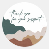 Minimale Abstracte dank U Klassieke ronde Sticke Ronde Sticker (Voorkant)