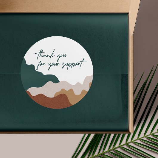 Minimale Abstracte dank U Klassieke ronde Sticke Ronde Sticker