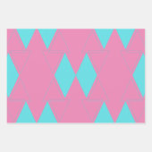 Minimale Abstracte driehoek voor roze en Turquoise Inpakpapier Vel (Voorkant 2)