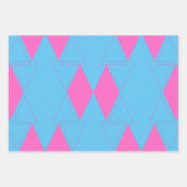Minimale Abstracte driehoek voor roze en Turquoise Inpakpapier Vel (Voorkant)