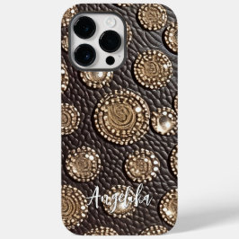 Minimale Abstracte Faux leder-draagtas Case-Mate iPhone 14 Pro Max Hoesje