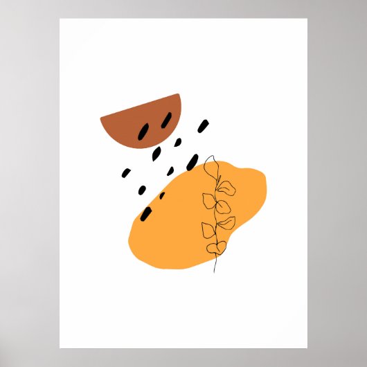 Minimale Abstracte foto-indeling van zijlijn Poster (Voorkant)