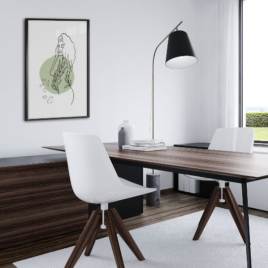 Minimale Abstracte foto-indeling van zijlijn Poster