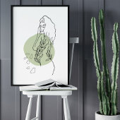 Minimale Abstracte foto-indeling van zijlijn Poster