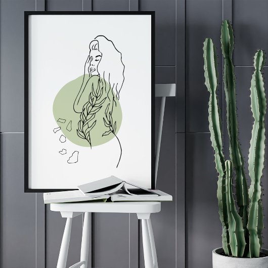 Minimale Abstracte foto-indeling van zijlijn Poster