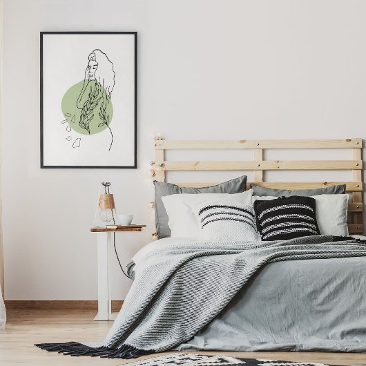 Minimale Abstracte foto-indeling van zijlijn Poster