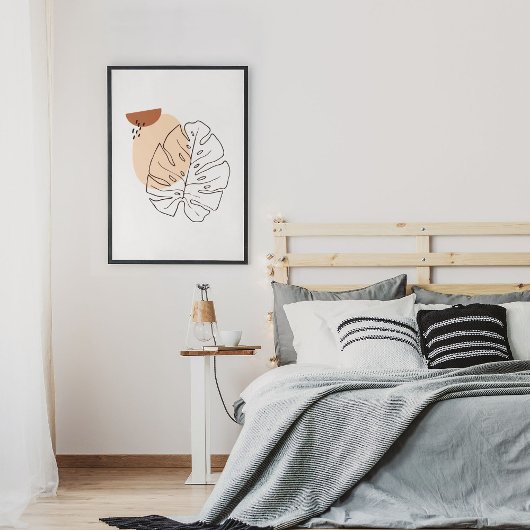 Minimale Abstracte foto-indeling van zijlijn Poster